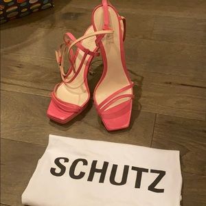 Schutz Tersa Pink Platform Stilettos